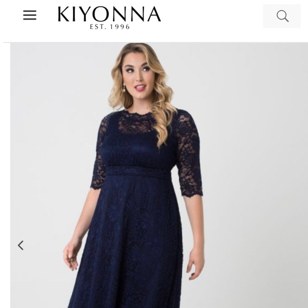 Leona Lace Kiyonna gown in Navy